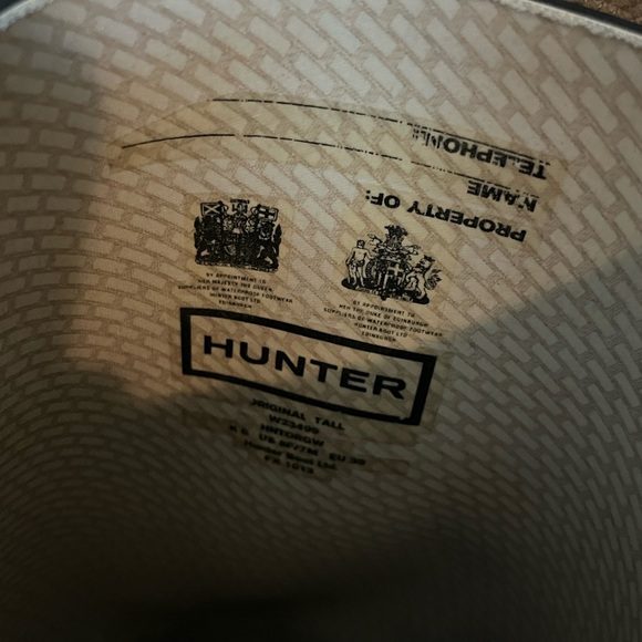 Original Tall Hunter Rainboit Matte Black Size 8/9 - Picture 8 of 9